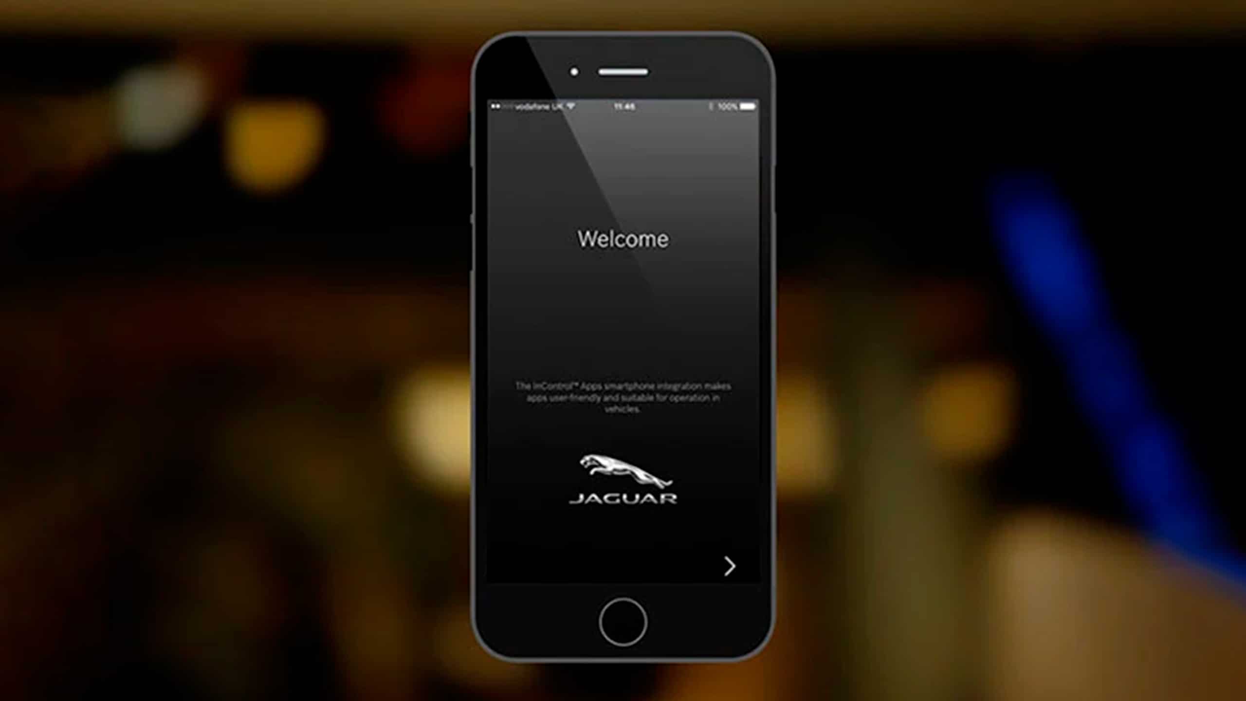 Jaguar welcome iOS screen launch