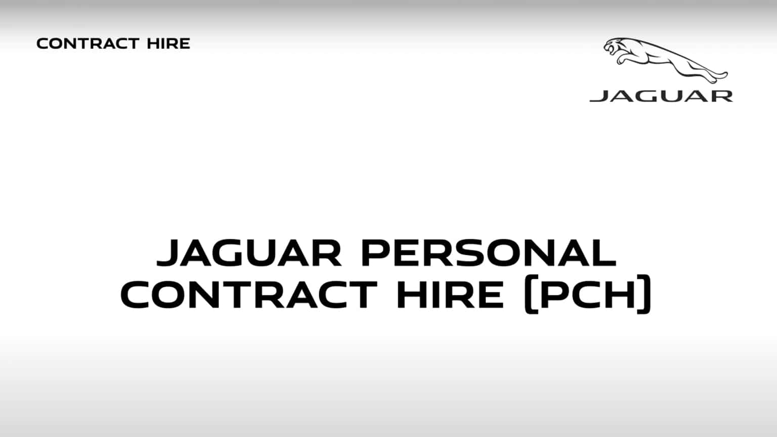 Jaguar personal contract hire